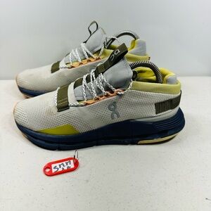 On Cloudnova Shoes Womens Size 9 Beige Olive Gray CloudTec Swiss Engineering